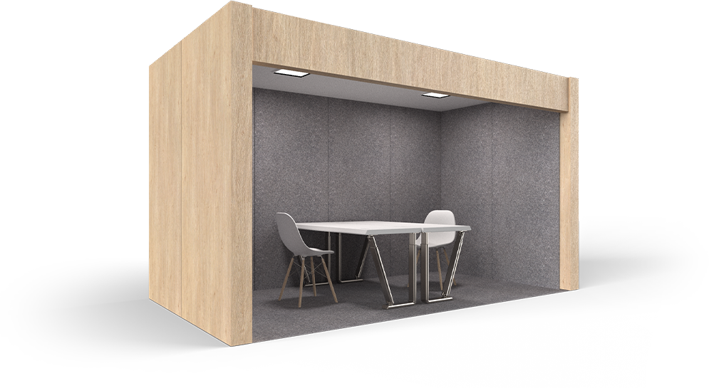 structure and noise cancellation with flexible office space solutions with CAP